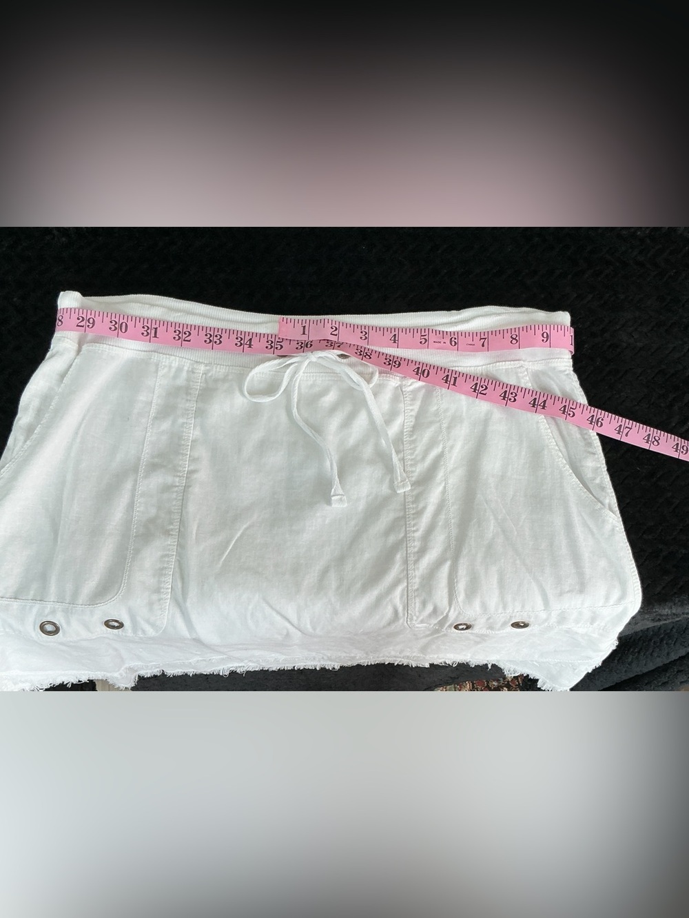 White Asymmetrical Drawstring Skirt - Unbranded - Picture 4 of 7